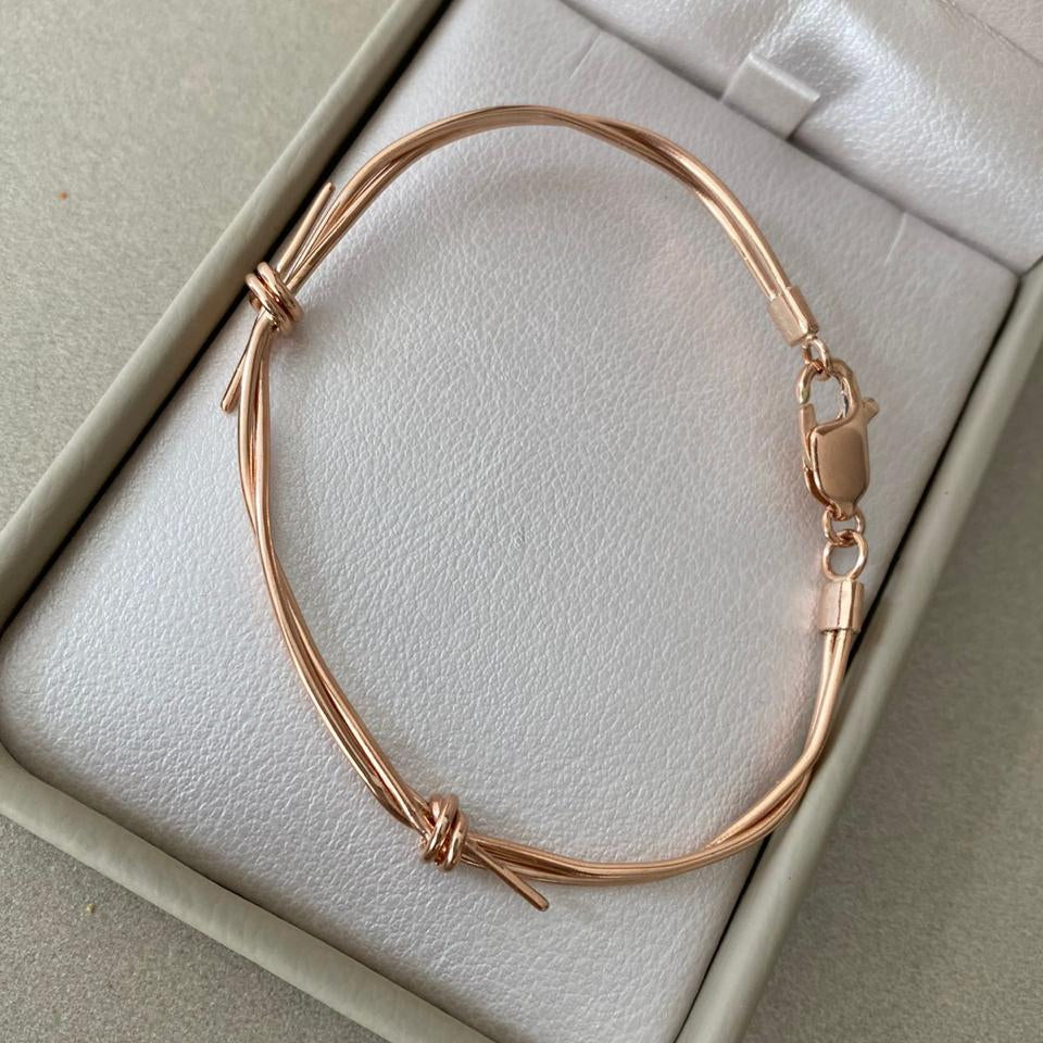 Pulso aro puas (POR FABRICACION) Oro rosa 18k 11,2 Gr / 19 Cm